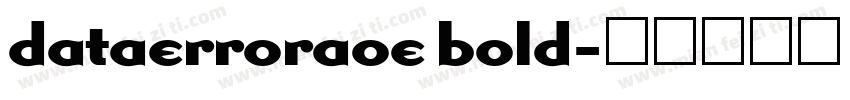 dataerroraoe bold字体转换